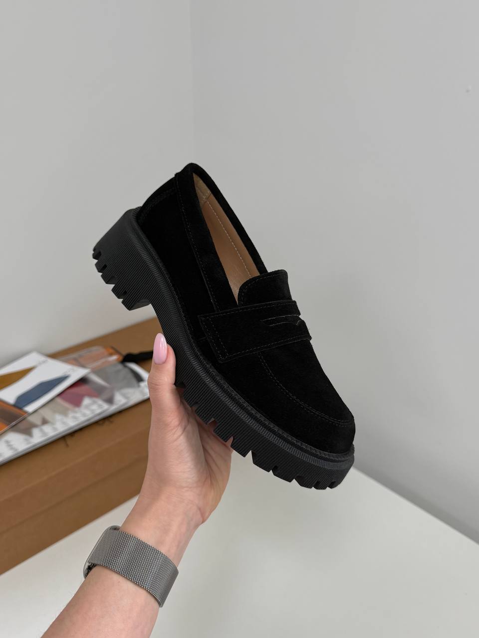 Лофери замша, чорний