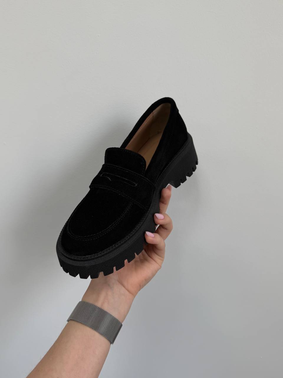 Лофери замша, чорний