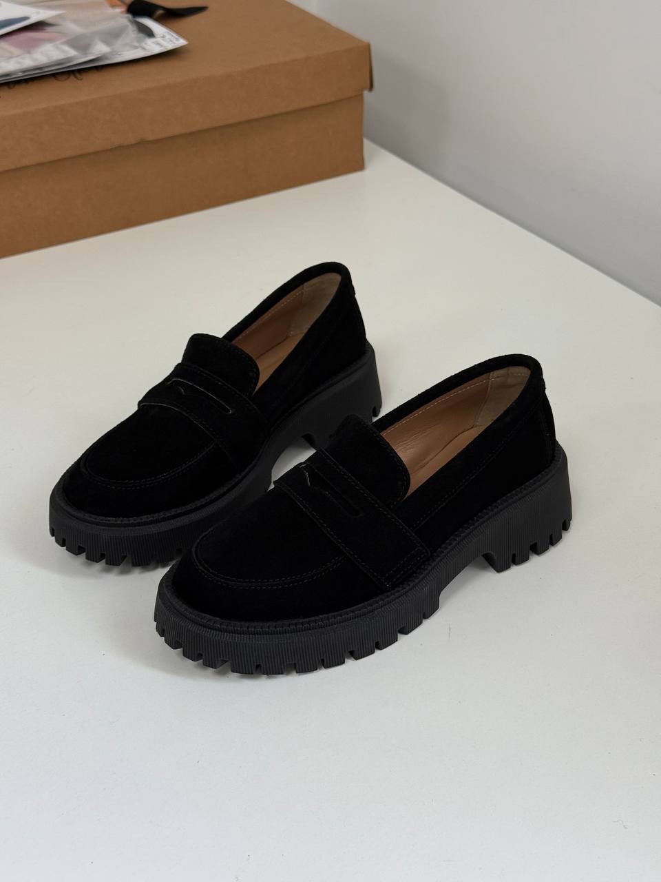 Лофери замша, чорний