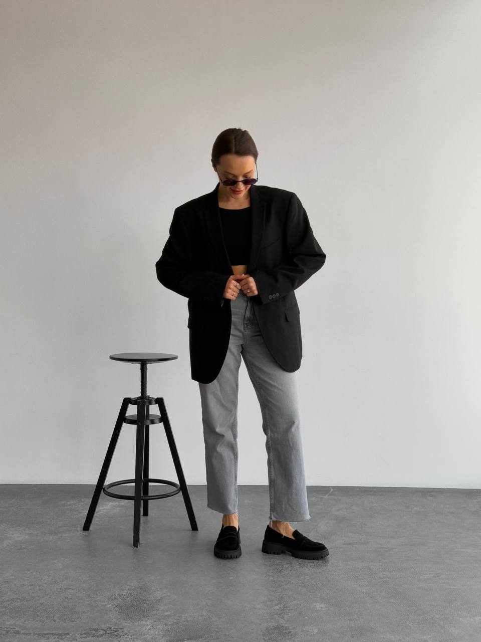 Лофери замша, чорний