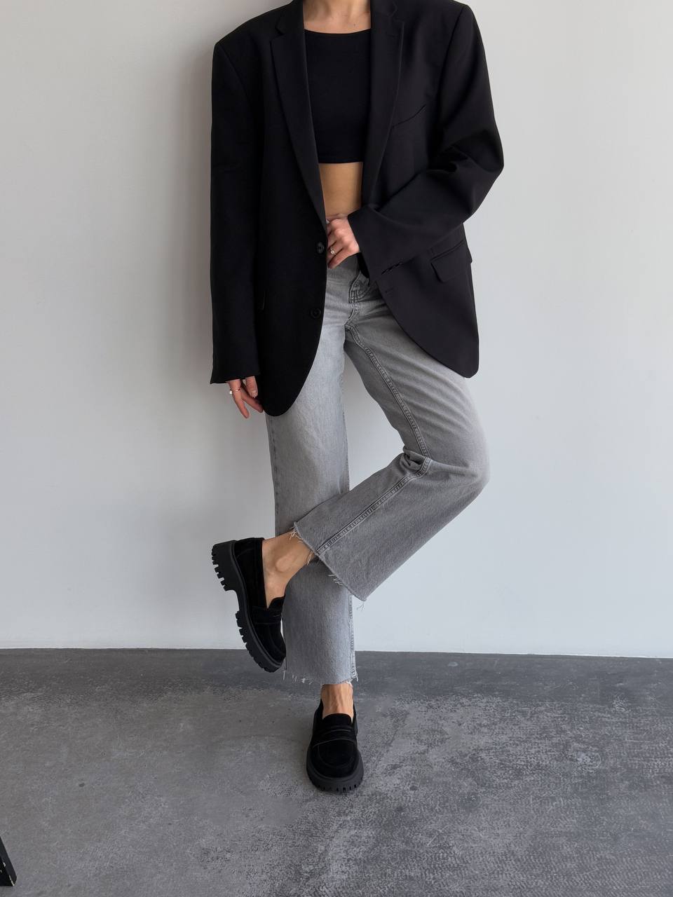 Лофери замша, чорний