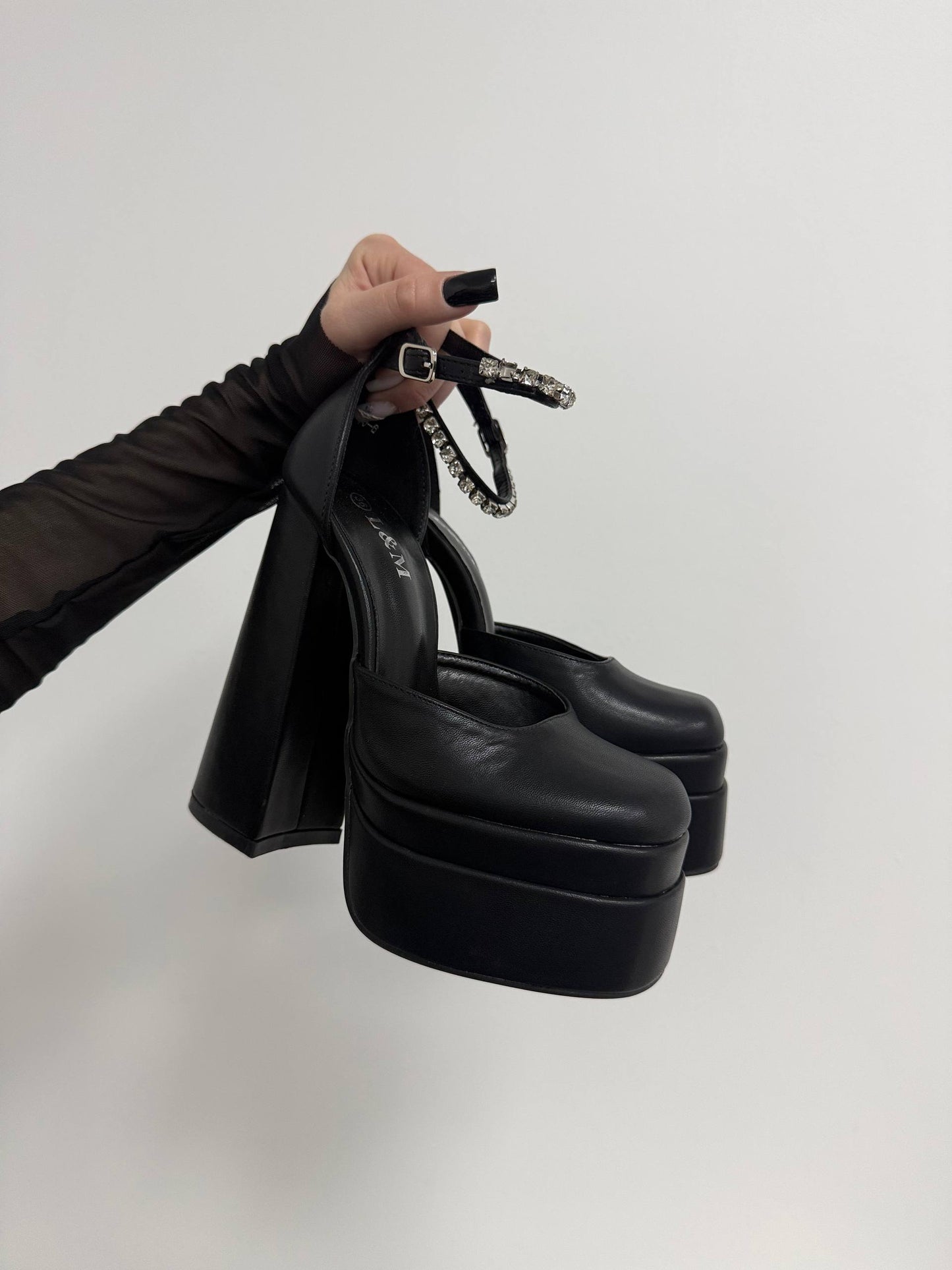 Туфлі в стилі Bratz, чорний