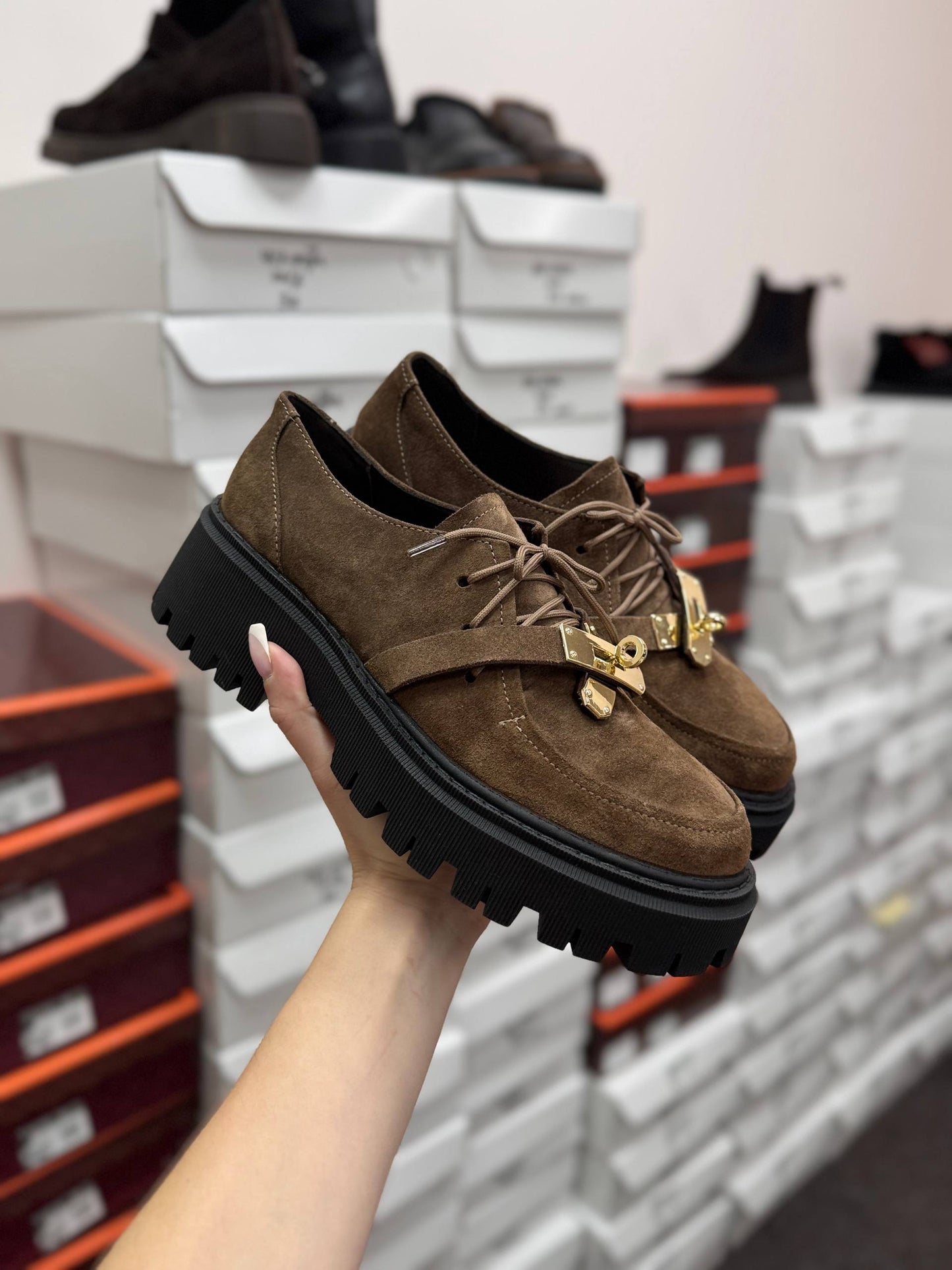 Трендові дербі ™️NikArt, коричневий