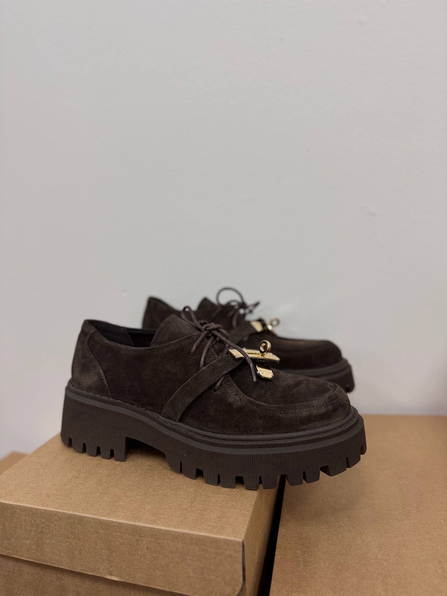 Трендові дербі ™️NikArt замш, шоколад