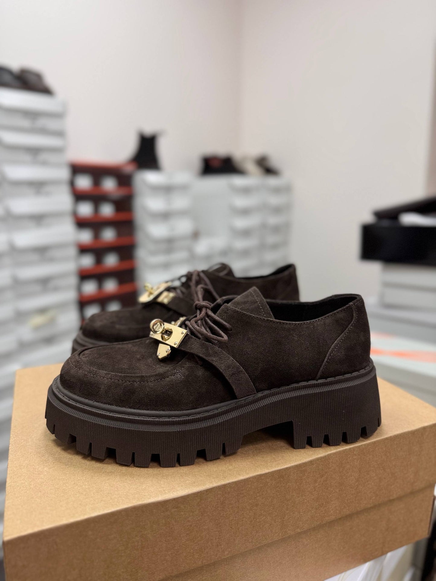 Трендові дербі ™️NikArt замш, шоколад