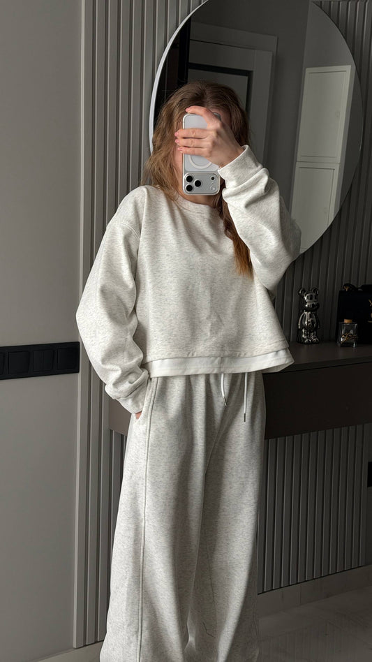 Спортивний костюм зі 100% бавовний, меланж