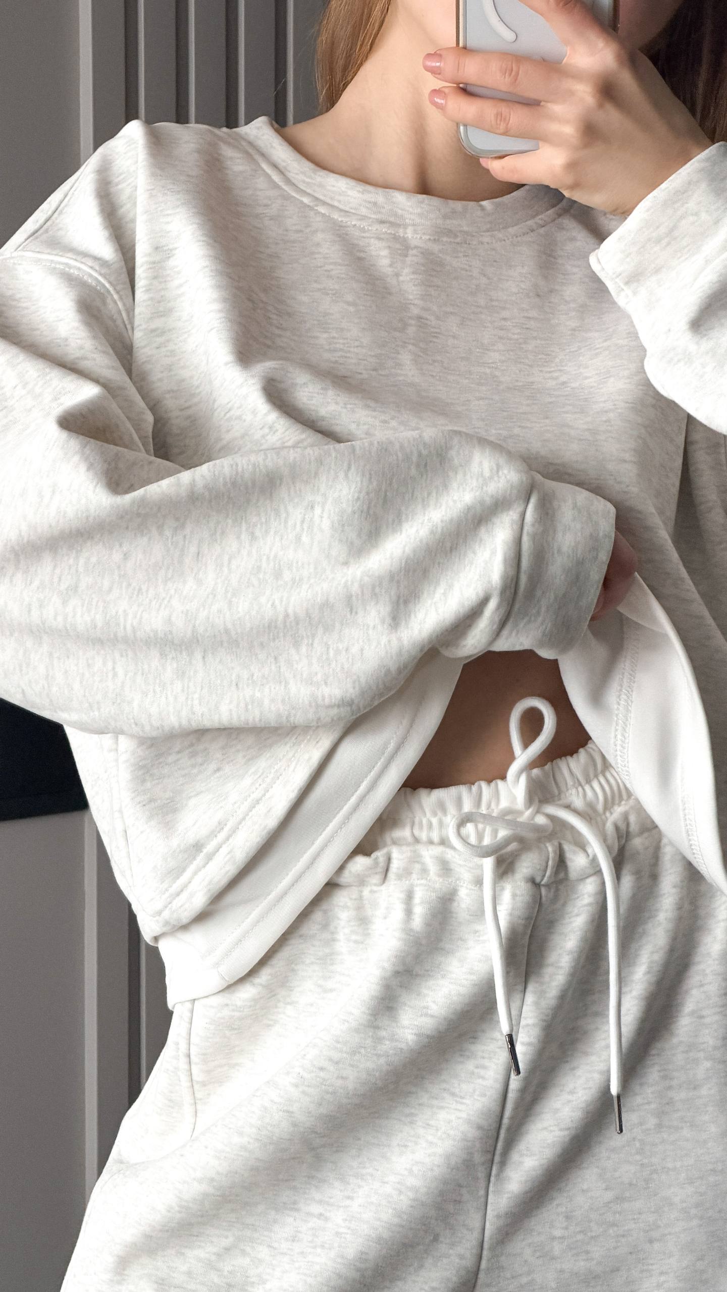 Спортивний костюм зі 100% бавовний, меланж