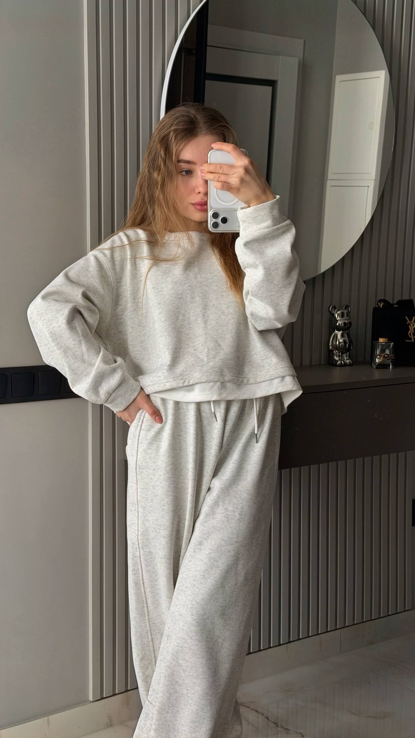 Спортивний костюм зі 100% бавовний, меланж